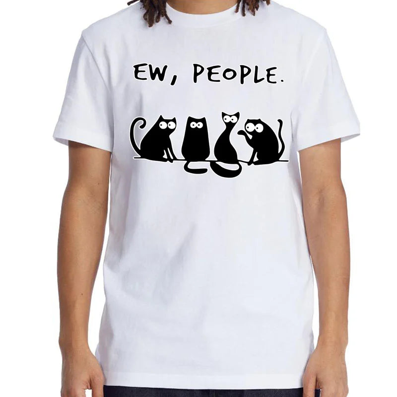 Funny Cats Ew People T-Shirt