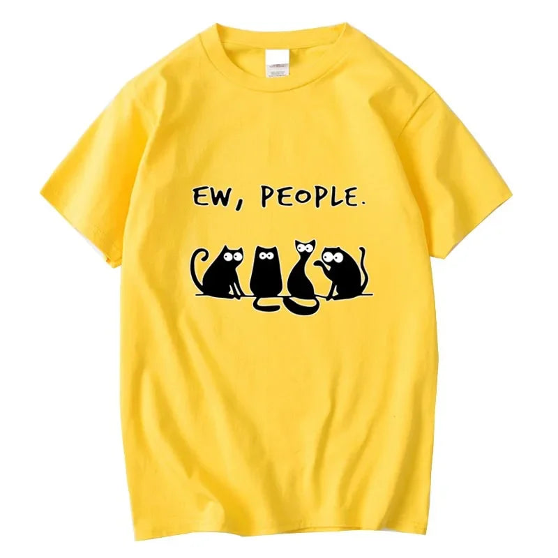 Funny Cats Ew People T-Shirt