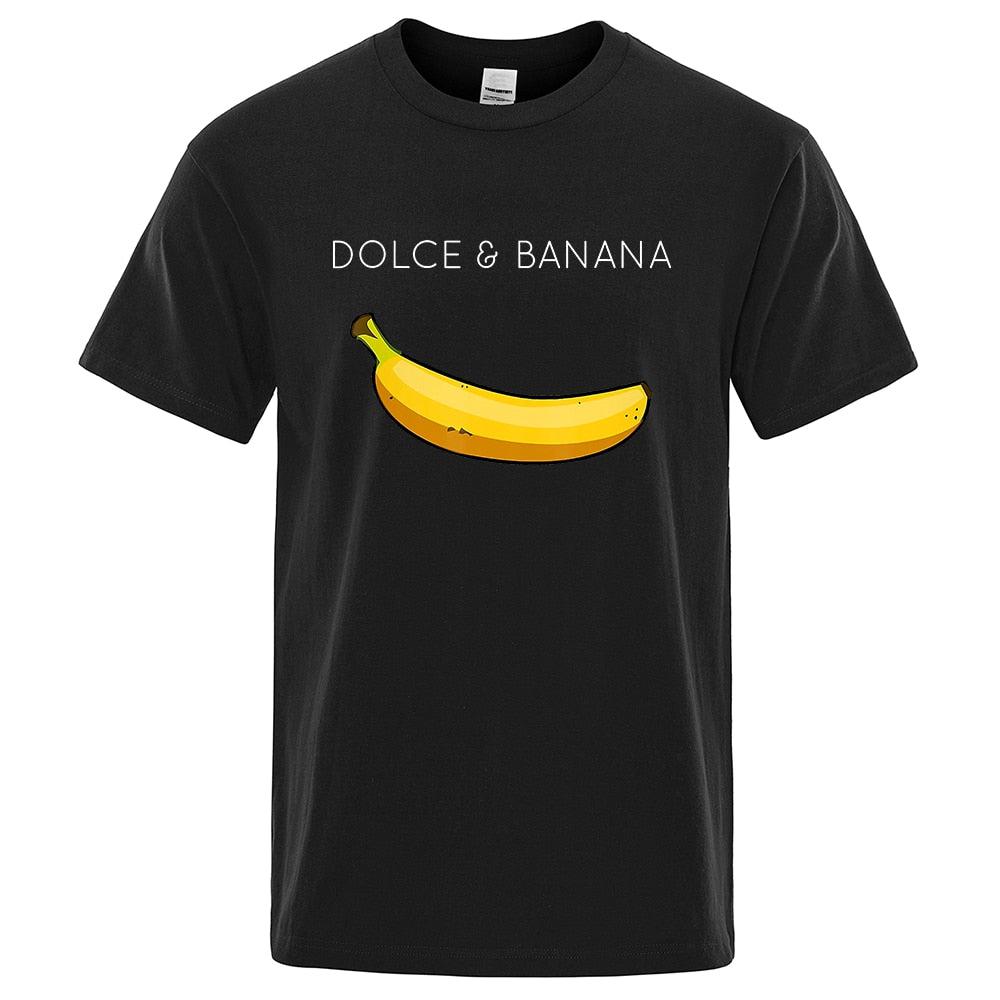 Funny Dolce and Banana T-shirt Summer Fashion Top