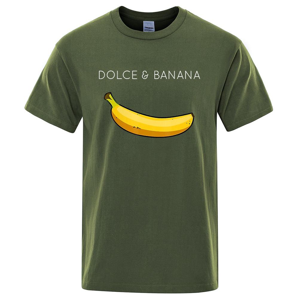 Funny Dolce and Banana T-shirt Summer Fashion Top