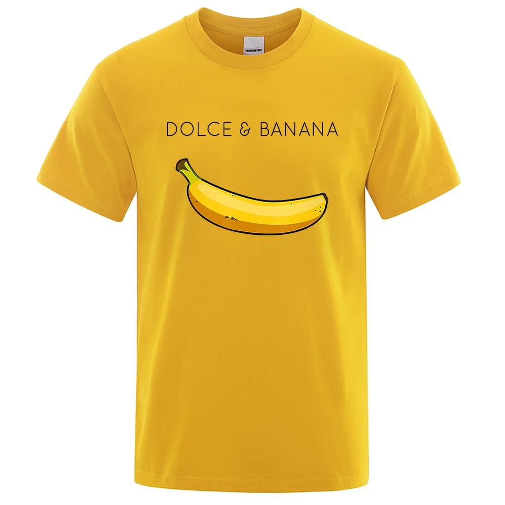 Funny Dolce and Banana T-shirt Summer Fashion Top