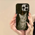 Smoking Cat Funny Phone Case For iPhone Soft Mobile Cover
