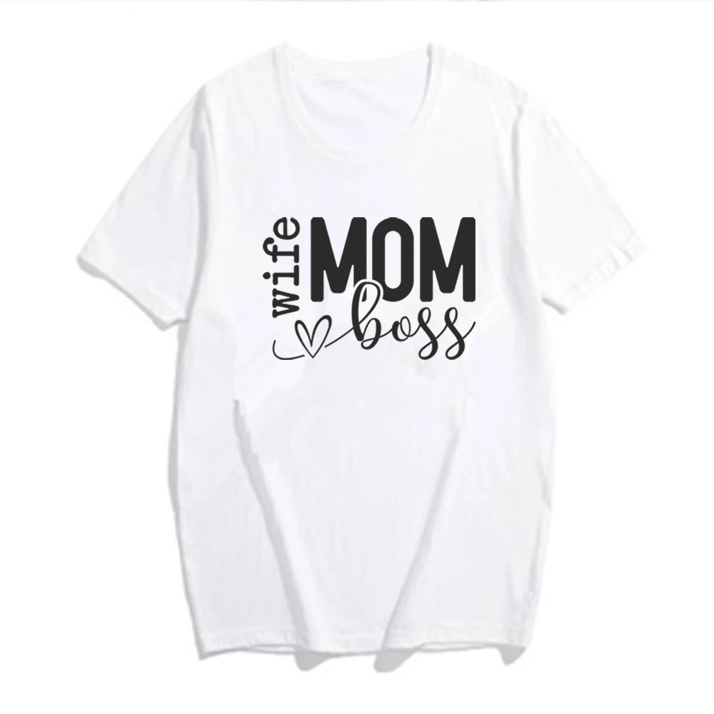 Mom Wife Boss Women's Funny T-shirt Mothers