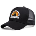 GOOD VIBES Baseball Cap Breathable Mesh Trucker Hat