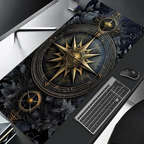 Large Vintage Steampunk Compass Mouse Pad