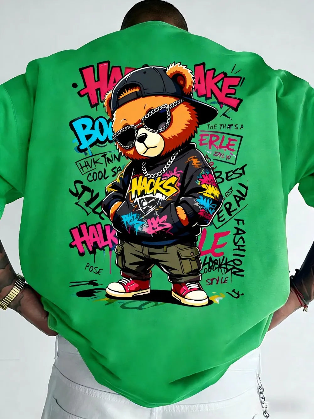 Gangsta Teddy Bear Graffiti T-Shirt