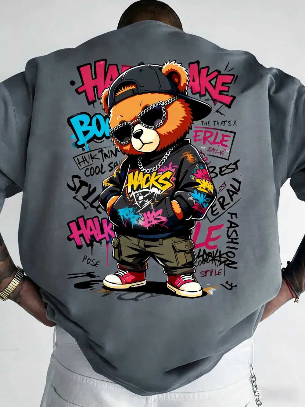 Gangsta Teddy Bear Graffiti T-Shirt