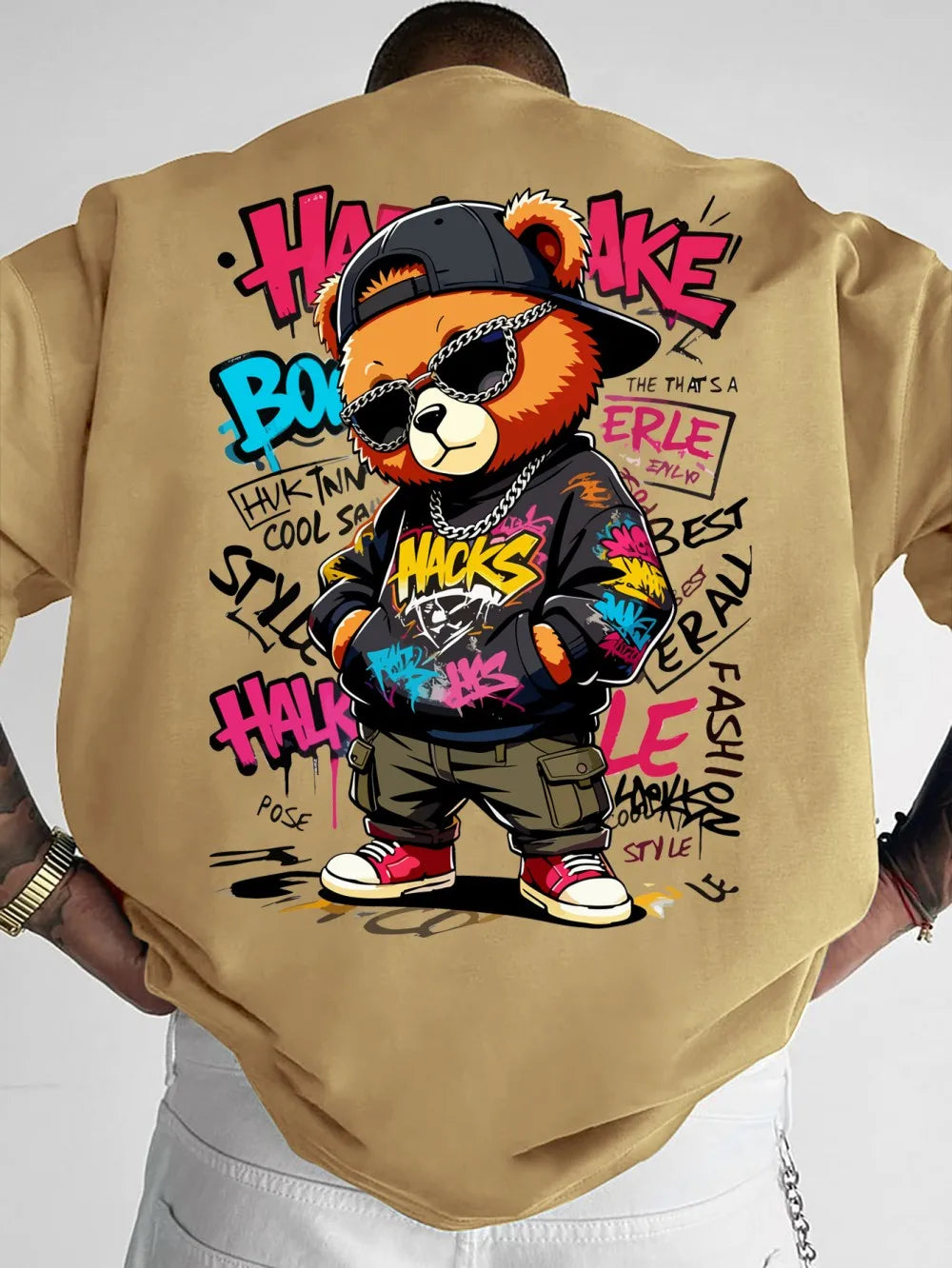 Gangsta Teddy Bear Graffiti T-Shirt
