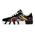 Geometric Canvas Sneakers Graffiti Print Skate Street Shoes