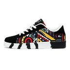 Geometric Canvas Sneakers Graffiti Print Skate Street Shoes