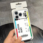 Plane Ticket Phone Case Boarding Pass For iPhone Silcone Cover