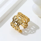 Three Chain Ring Open Adjustable Chrome Titanium Steel