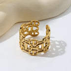 Three Chain Ring Open Adjustable Chrome Titanium Steel