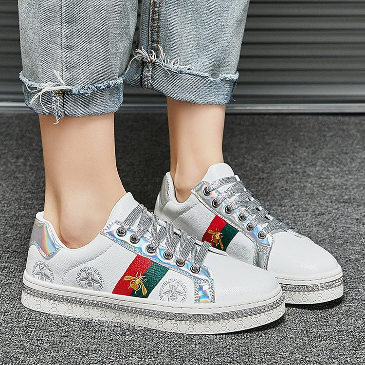 Gold Trim Trendy Fashion Leather Sneakers Casual Men's Women's Shoes-Keep Melbourne Marvellous Official Store