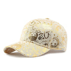 Graffiti Baseball Cap With Gold Stamping