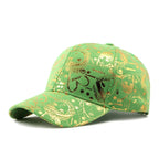 Graffiti Baseball Cap With Gold Stamping