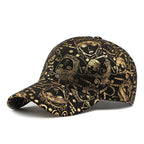 Graffiti Baseball Cap With Gold Stamping
