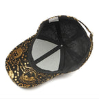 Graffiti Baseball Cap With Gold Stamping
