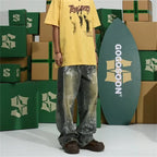 Person wearing a yellow t-shirt with 'TedGarcia' text, standing in front of stacked boxes with 'Gogosoon' branding.