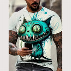 3D Printed Funny Graphic Urban Design T-shirt