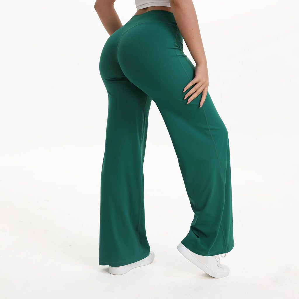 Comfort Flared Leggings Yoga Tights Casual Gym Pilates Sports Fitness
