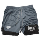 Men's Shorts 2 in 1 Layer Double Deck Gym Fitness Bottoms