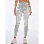 Yoga Leggings Faux Jeans Seamless Tights