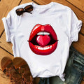 Kiss Lipstick Lips Women's Attitude T-Shirt