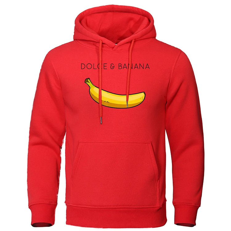 Funny "Dolce & Banana" Hoodie Sweatshirt Unisex Fleece Pullover