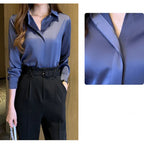 Long-Sleeve Blouse Business Office Wear Casual Women's Shirt