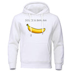 Funny "Dolce and Banana" Hoodie Sweatshirt Unisex Fleece Pullover