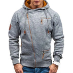Men's Hoodie Oblique Angle Zipper Streetwear