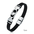 Zodiac Star Sign Stainless Steel Cuff Bracelet Astrology Jewelry