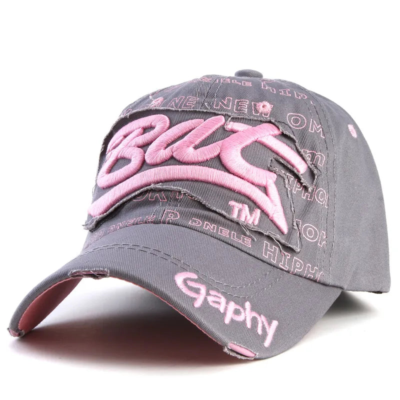 Baseball Cap Funky Embroidered Colorful Cotton