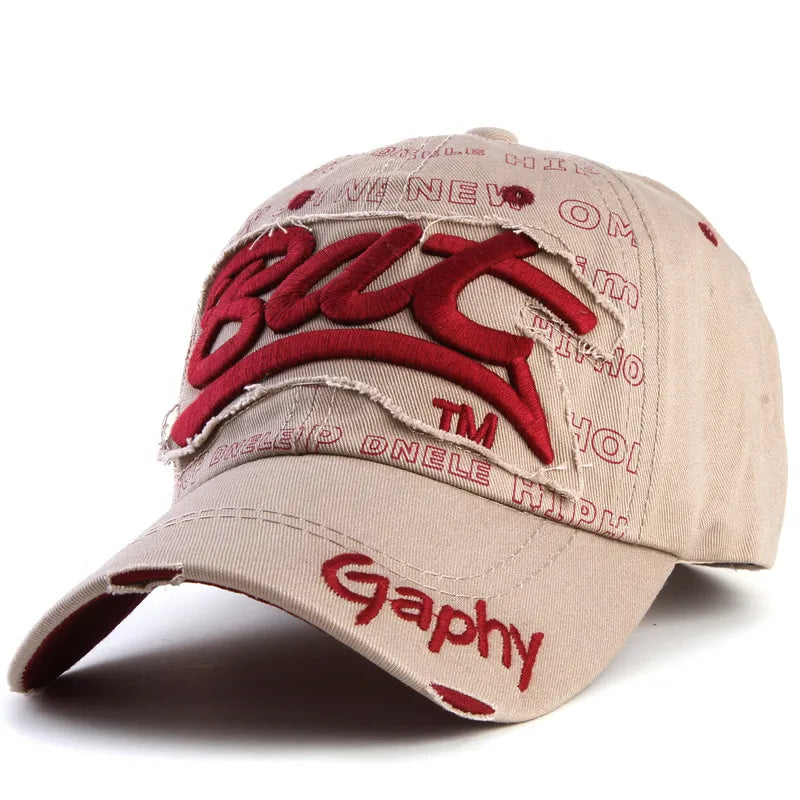 Baseball Cap Funky Embroidered Colorful Cotton