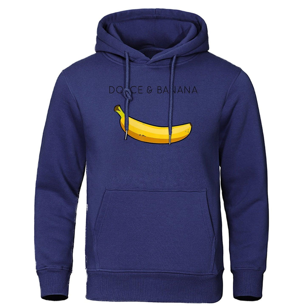 Funny "Dolce and Banana" Hoodie Sweatshirt Unisex Fleece Pullover