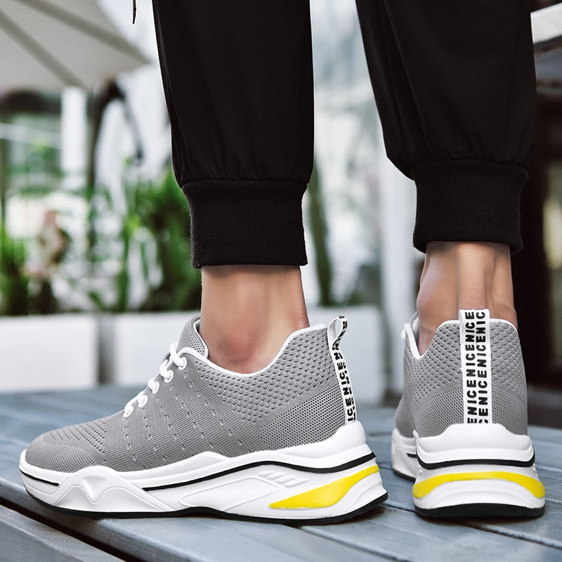 Elevator AirMesh Sneakers Sport Heightening Tall Shoes - Instantly Boost Height 8cm