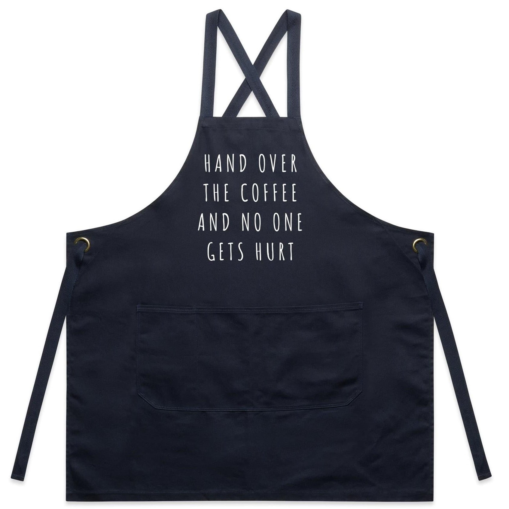 "Hand Over The Coffee" Designer Apron For Coffee Lovers