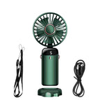 Personal Mini Cooling Fan and Desk Phone Stand Portable 5-Speed 1800mAh Rechargeable