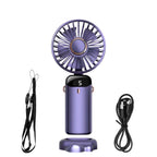 Personal Mini Cooling Fan and Desk Phone Stand Portable 5-Speed 1800mAh Rechargeable