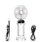 Personal Mini Cooling Fan and Desk Phone Stand Portable 5-Speed 1800mAh Rechargeable