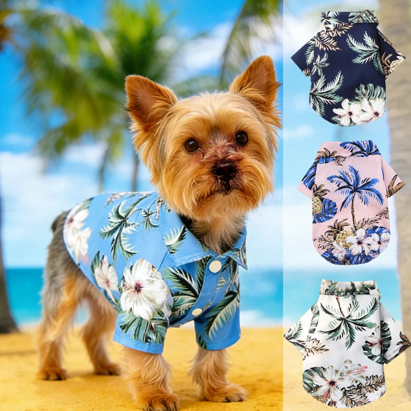 Hawaiian Pet Dog Shirt Puppy Tropical Outfit