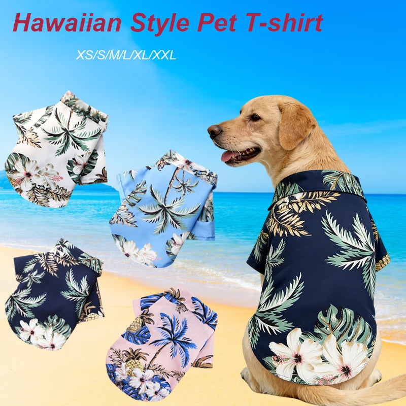 Hawaiian Pet Dog Shirt Puppy Tropical Outfit
