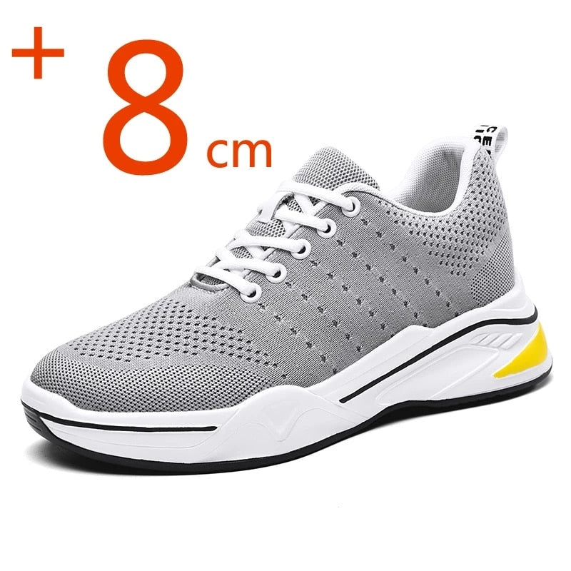 Elevator AirMesh Sneakers Sport Heightening Tall Shoes - Instantly Boost Height 8cm