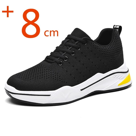 Elevator AirMesh Sneakers Sport Heightening Tall Shoes - Instantly Boost Height 8cm
