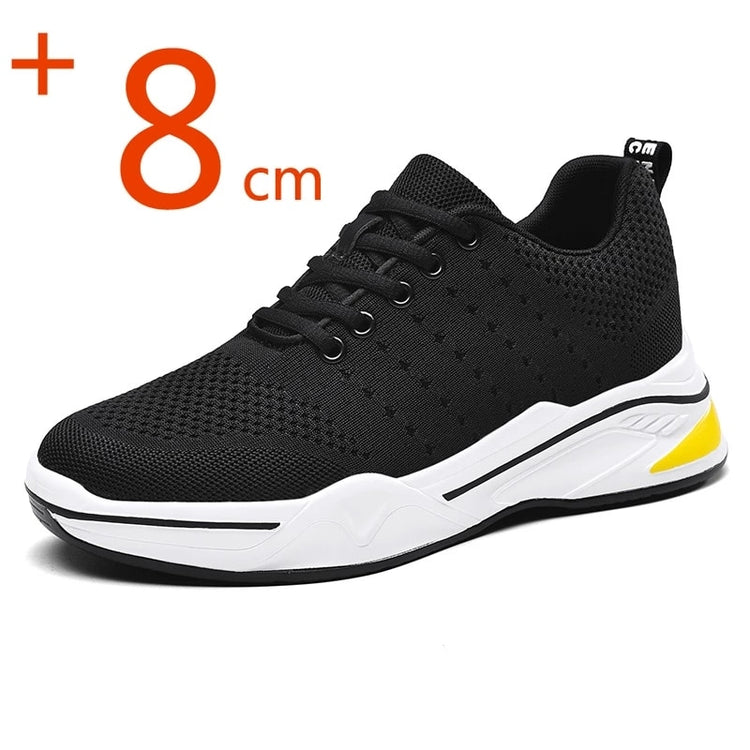 Elevator AirMesh Sneakers Sport Heightening Tall Shoes - Instantly Boost Height 8cm