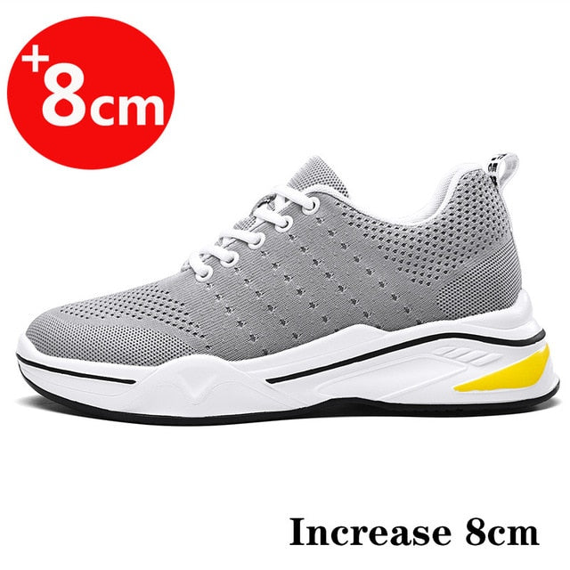 Elevator AirMesh Sneakers Sport Heightening Tall Shoes - Instantly Boost Height 8cm