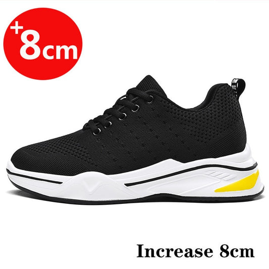 Elevator AirMesh Sneakers Sport Heightening Tall Shoes - Instantly Boost Height 8cm