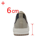 Platform 6cm Elevator Shoes Genuine Cow Leather Sneakers Make You Taller