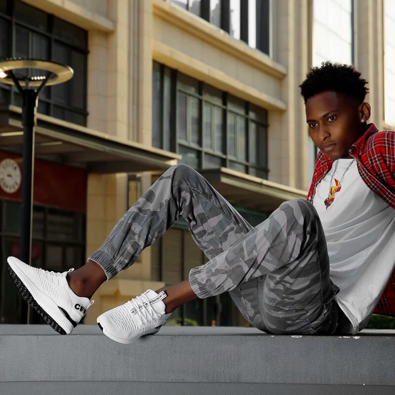 Height-Boosting AirMesh Sneakers Elevator Platform Shoes - Instantly Boost 8cm